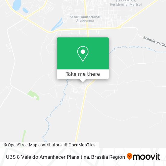 UBS 8 Vale do Amanhecer Planaltina map