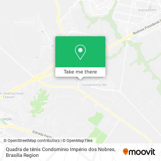 Quadra de tênis Condomínio Império dos Nobres map