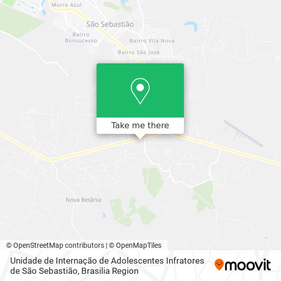 Unidade de Internação de Adolescentes Infratores de São Sebastião map