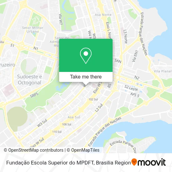 Fundação Escola Superior do MPDFT map