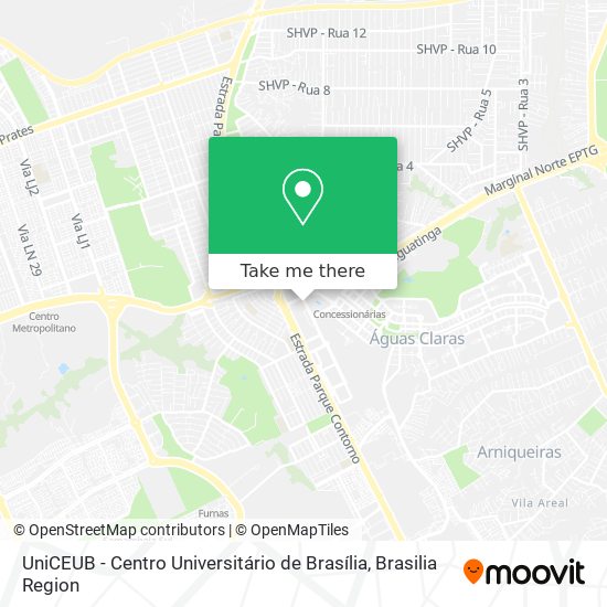 Mapa UniCEUB - Centro Universitário de Brasília