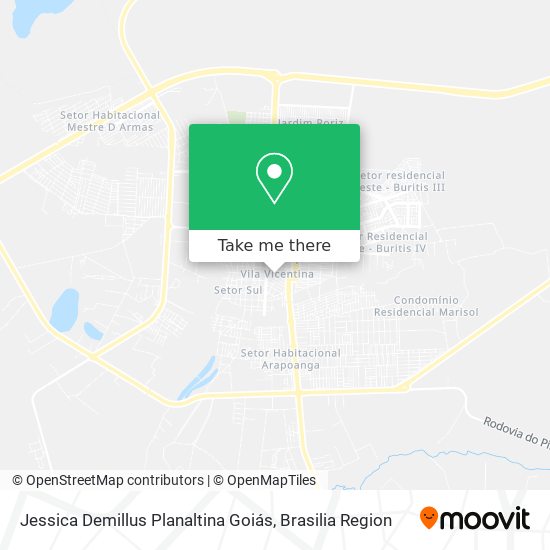 Jessica Demillus Planaltina Goiás map