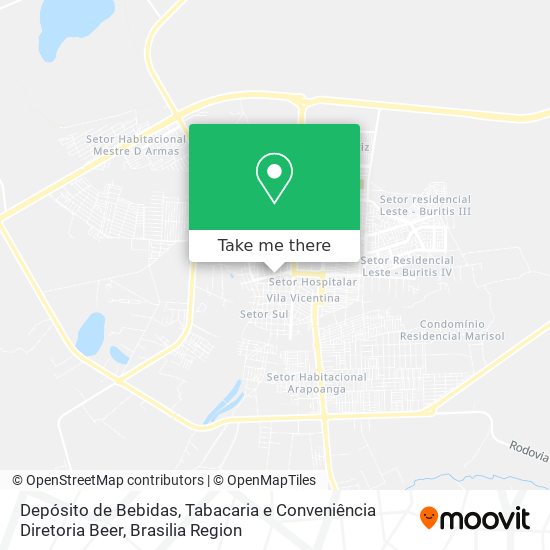 Depósito de Bebidas, Tabacaria e Conveniência Diretoria Beer map