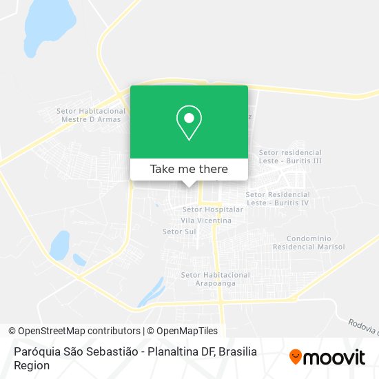 Mapa Paróquia São Sebastião - Planaltina DF