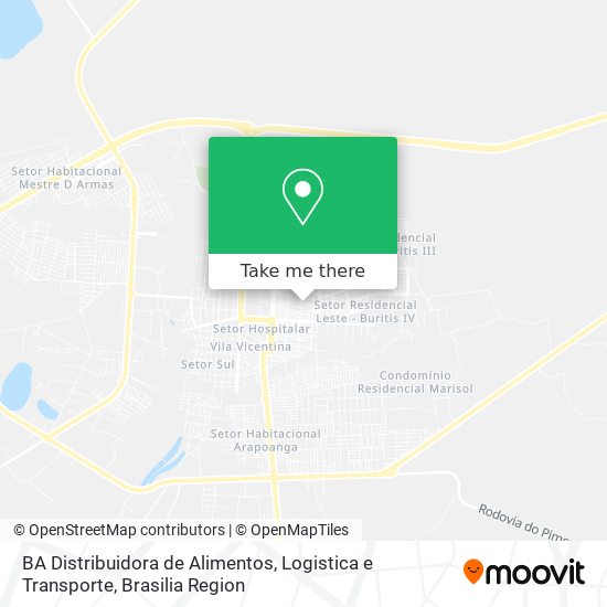 BA Distribuidora de Alimentos, Logistica e Transporte map