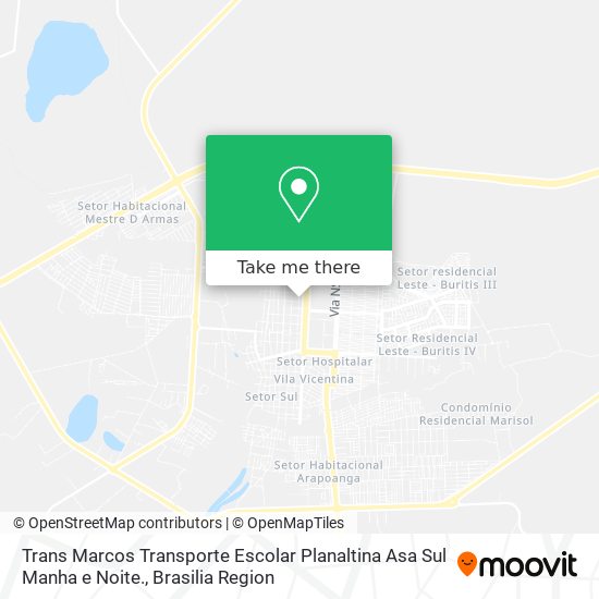 Trans Marcos Transporte Escolar Planaltina Asa Sul Manha e Noite. map