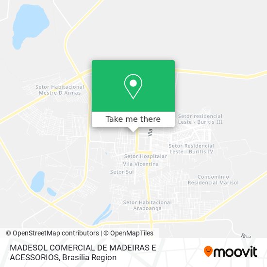 Mapa MADESOL COMERCIAL DE MADEIRAS E ACESSORIOS
