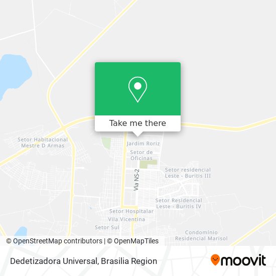 Dedetizadora Universal map