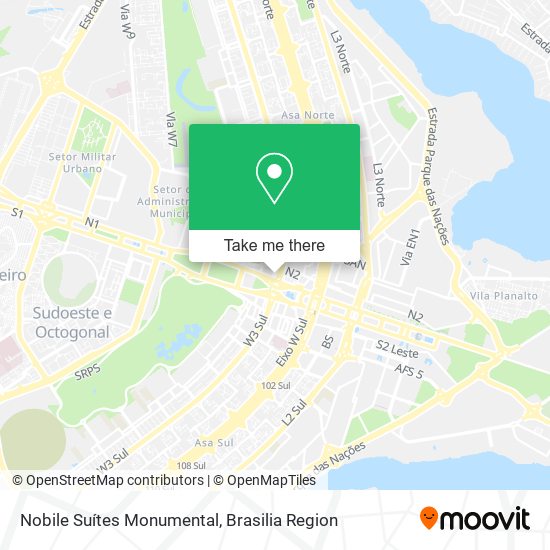 Nobile Suítes Monumental map