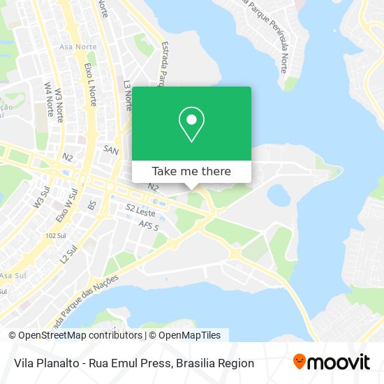Vila Planalto - Rua Emul Press map