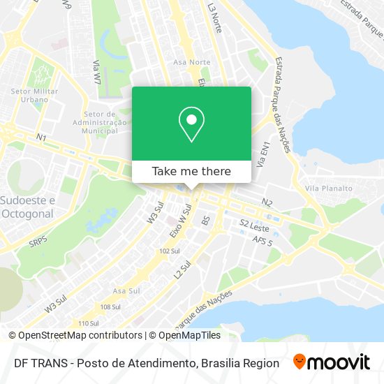 DF TRANS - Posto de Atendimento map