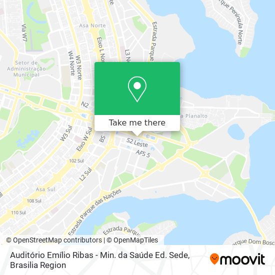 Auditório Emílio Ribas - Min. da Saúde Ed. Sede map
