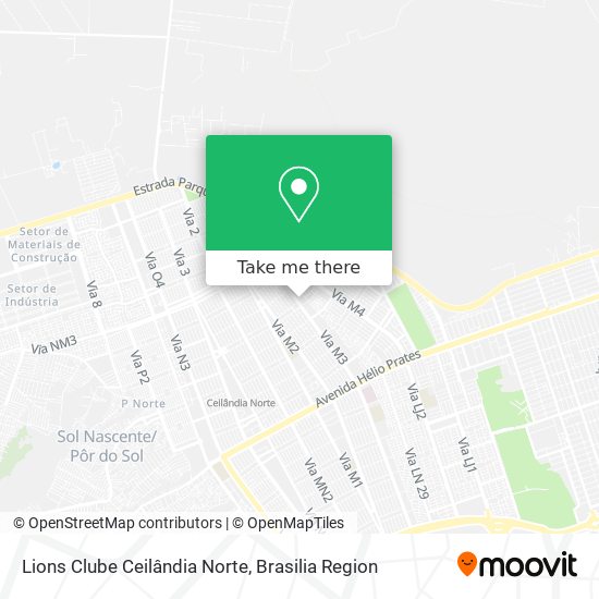 Mapa Lions Clube Ceilândia Norte