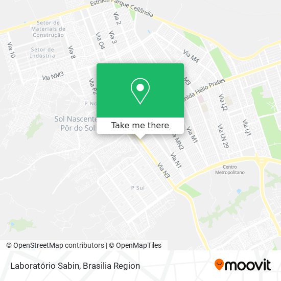 Laboratório Sabin map