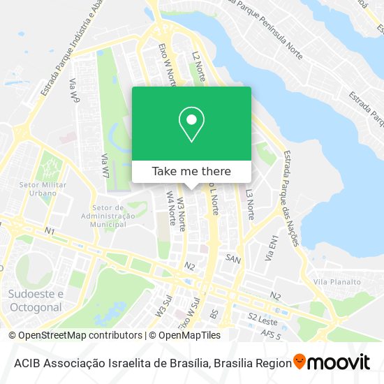 ACIB Associação Israelita de Brasília map