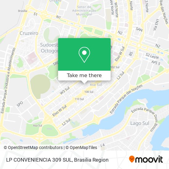 LP CONVENIENCIA 309 SUL map