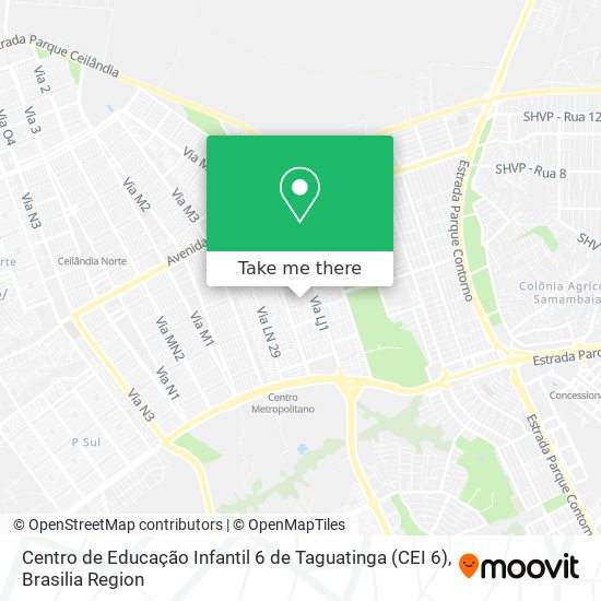 Mapa Centro de Educação Infantil 6 de Taguatinga (CEI 6)