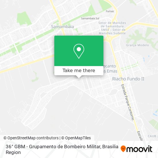 36° GBM - Grupamento de Bombeiro Militar map