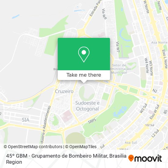 45º GBM - Grupamento de Bombeiro Militar map