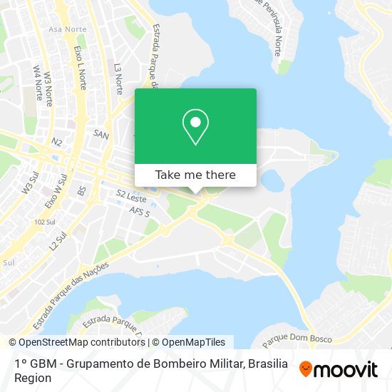 1º GBM - Grupamento de Bombeiro Militar map