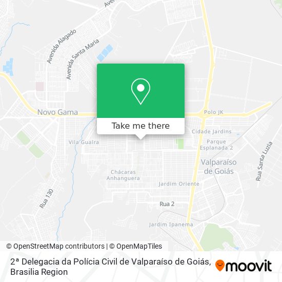 2ª Delegacia da Polícia Civil de Valparaíso de Goiás map