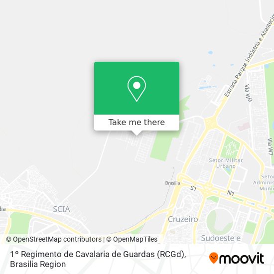 1º Regimento de Cavalaria de Guardas (RCGd) map