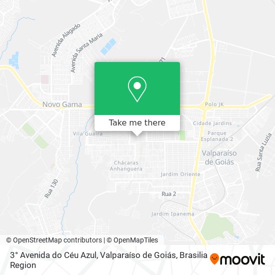 3° Avenida do Céu Azul, Valparaíso de Goiás map