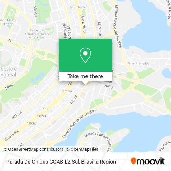 Parada De Ônibus COAB L2 Sul map