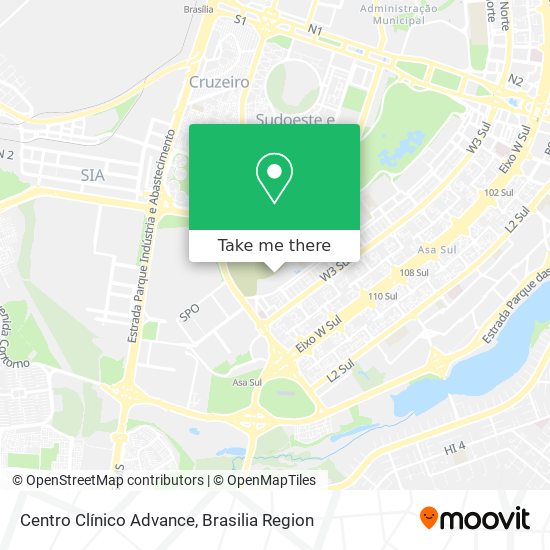 Centro Clínico Advance map