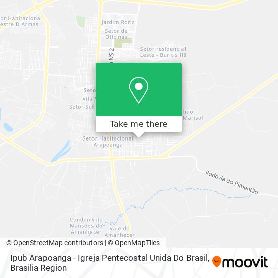 Ipub Arapoanga - Igreja Pentecostal Unida Do Brasil map
