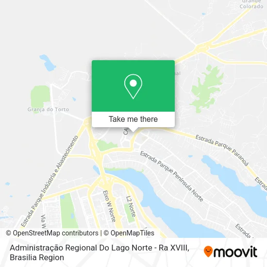 Administração Regional Do Lago Norte - Ra XVIII map