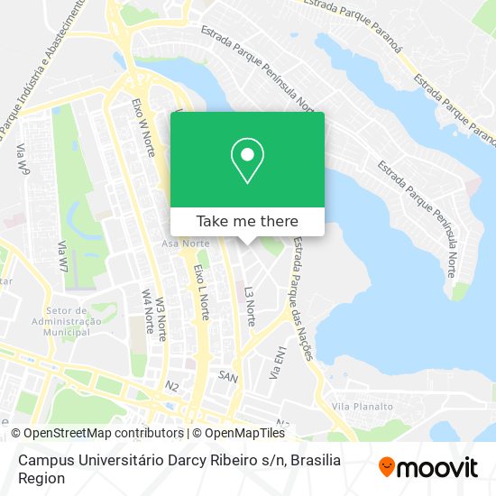 Mapa Campus Universitário Darcy Ribeiro s / n