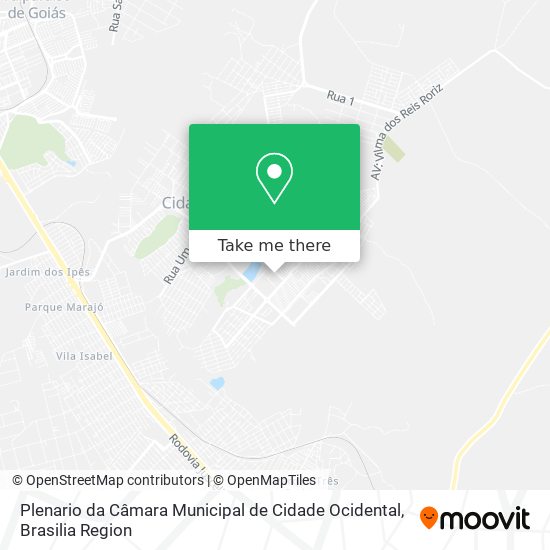 Plenario da Câmara Municipal de Cidade Ocidental map