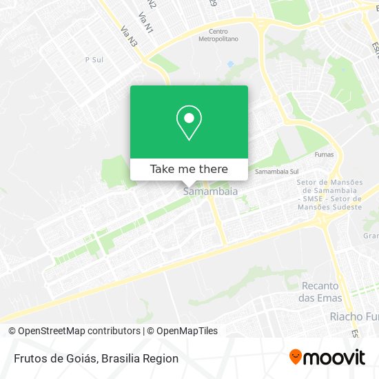 Frutos de Goiás map