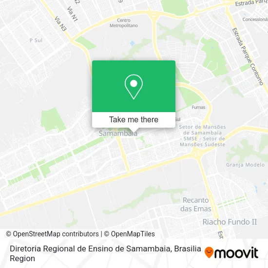 Diretoria Regional de Ensino de Samambaia map