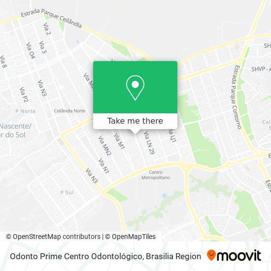 Mapa Odonto Prime Centro Odontológico