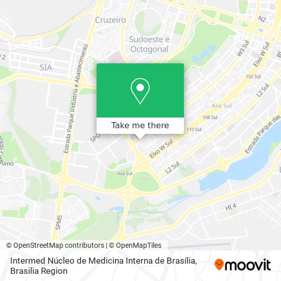 Intermed Núcleo de Medicina Interna de Brasília map