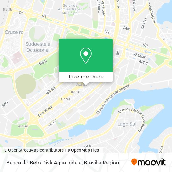 Banca do Beto Disk Água Indaiá map