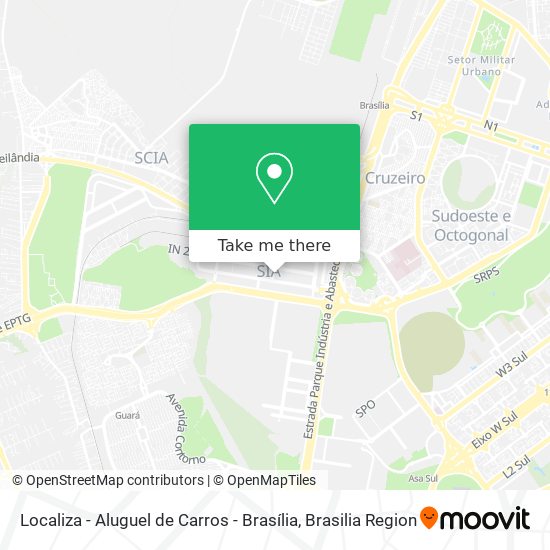 Localiza - Aluguel de Carros - Brasília map