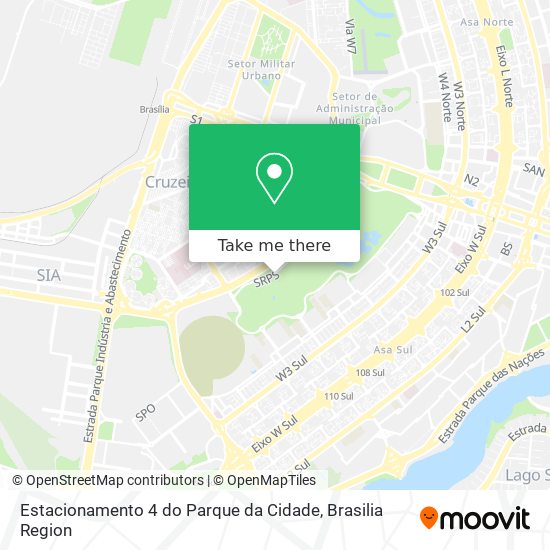 Estacionamento 4 do Parque da Cidade map