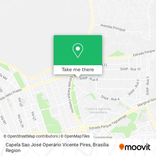 Capela Sao José Operário Vicente Pires map