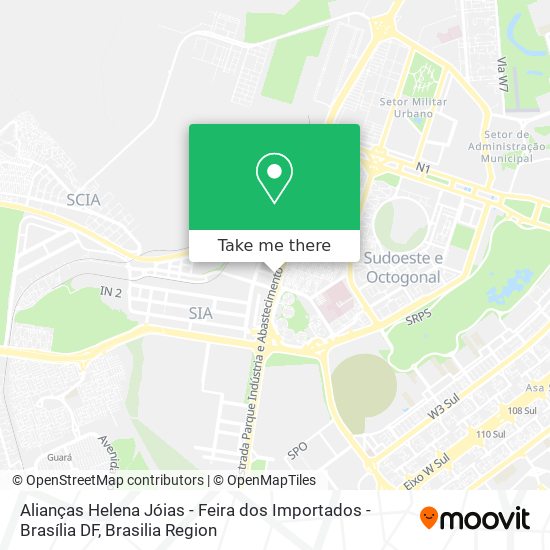 Alianças Helena Jóias - Feira dos Importados - Brasília DF map
