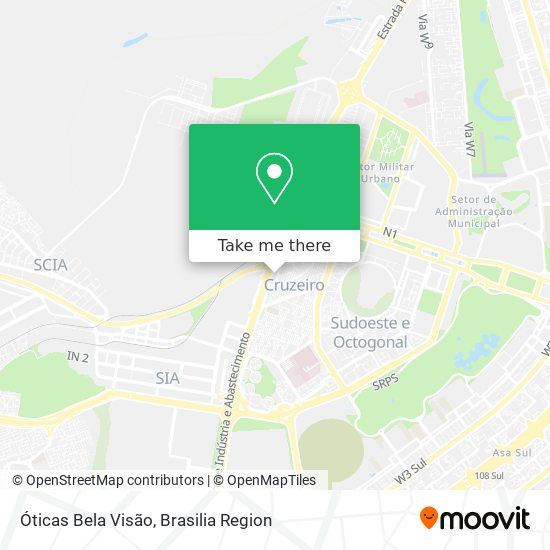 Óticas Bela Visão map