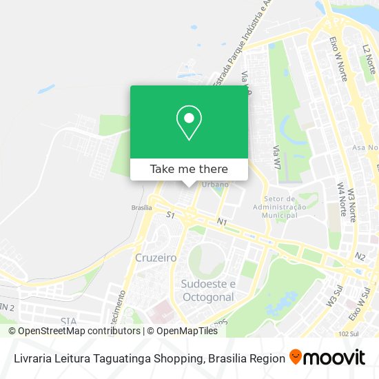 Mapa Livraria Leitura Taguatinga Shopping