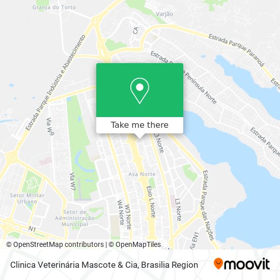 Clinica Veterinária Mascote & Cia map