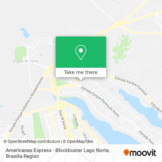 Americanas Express - Blockbuster Lago Norte map