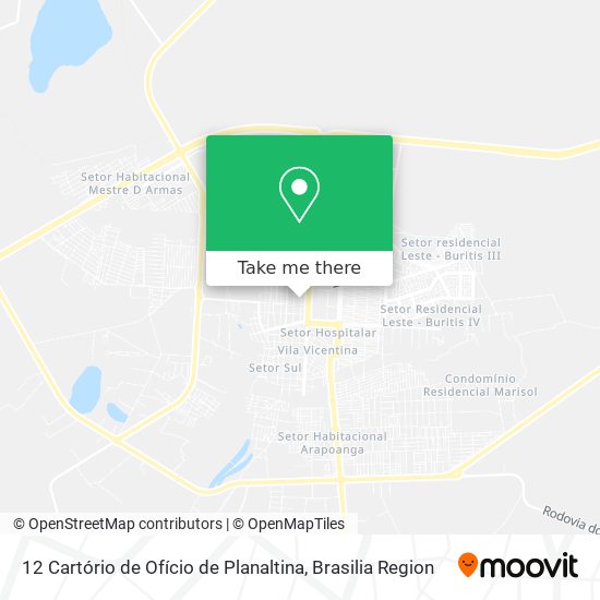 12 Cartório de Ofício de Planaltina map