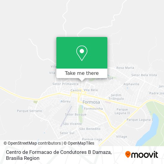 Mapa Centro de Formacao de Condutores B Damaza