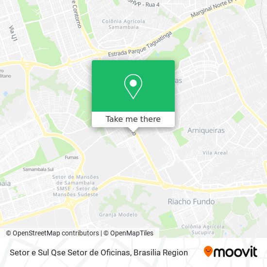 Setor e Sul Qse Setor de Oficinas map