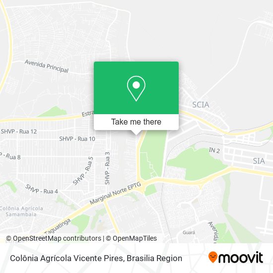 Colônia Agrícola Vicente Pires map